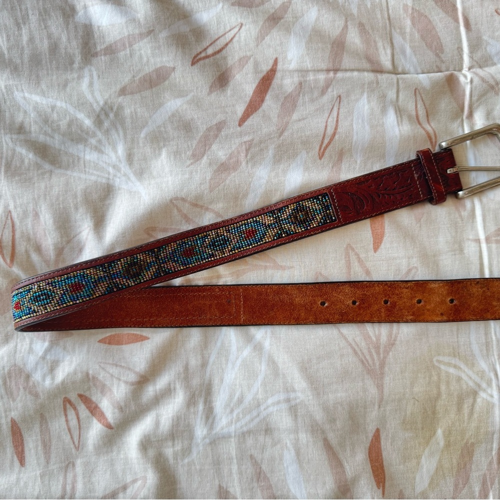 Beaded Banana Republic Genuine Leather Belt